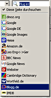 Screenshot eines Mozilla-Suchplugins