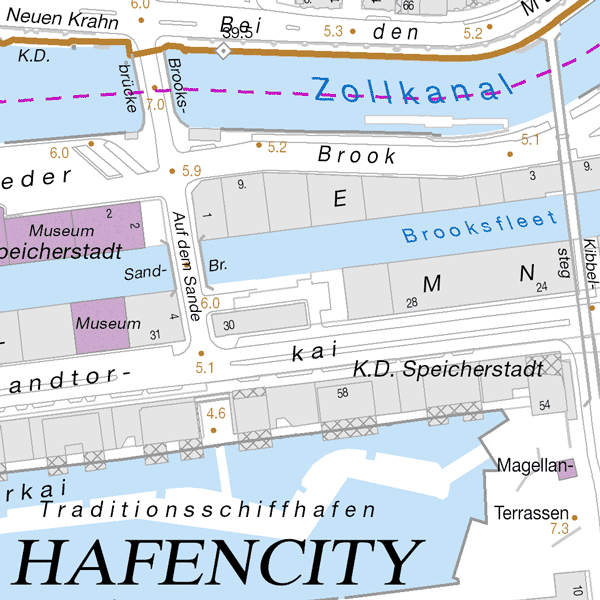 Digitale Karte Hafencity