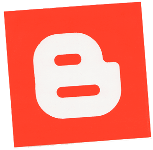 Aufkleber mit dem Blogger.com-Logo