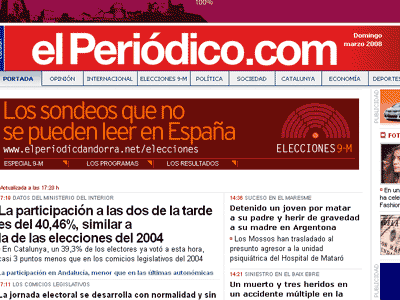 Website von El Periodico