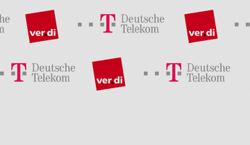 Ver.di- und Telekom-Logos